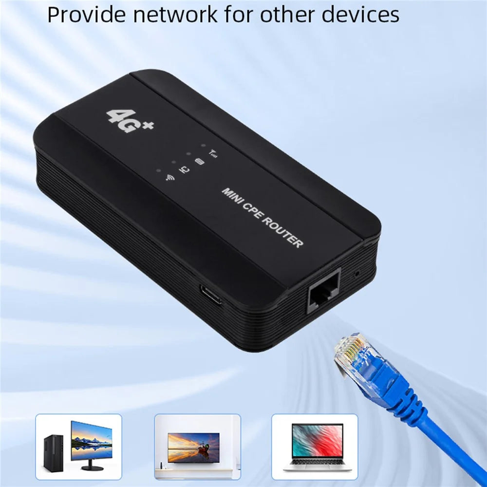 M10-EW WiFi 6 Portable Wireless Router 150Mbps 4G LTE CPE Router Modem with Ethernet Port - 5