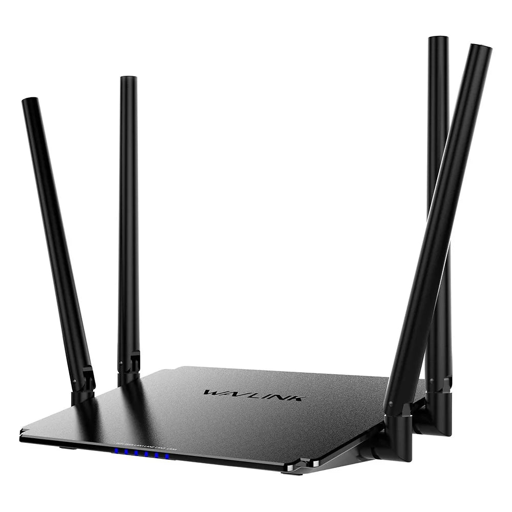 WAVLINK WS-WN532A3-B AC1200M Wireless Routers WPA2-PSK 300Mbps Dual Band Wireless Repeater with 4 Antennas - US Plug - 1