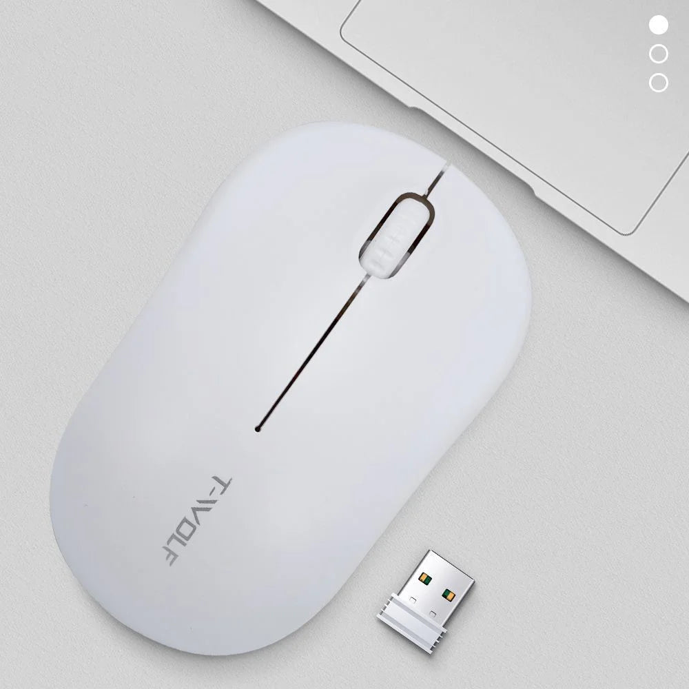 Q4 2.4G Wireless Mouse Portable Computer Mice for PC Notebook Laptop - White - 1