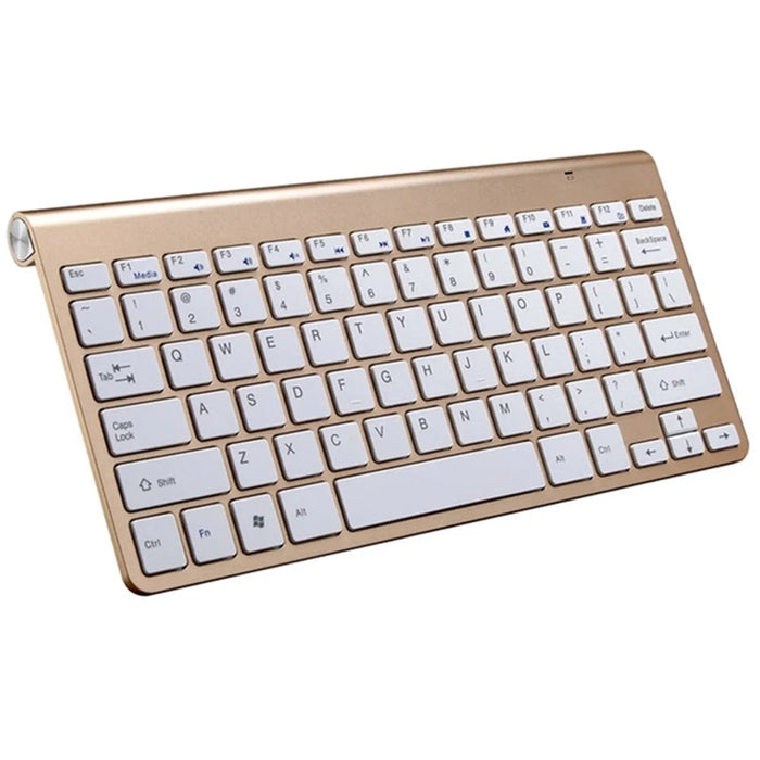 QH-001 2.4G Wireless Mini Keyboard Mouse Set - Gold - 2