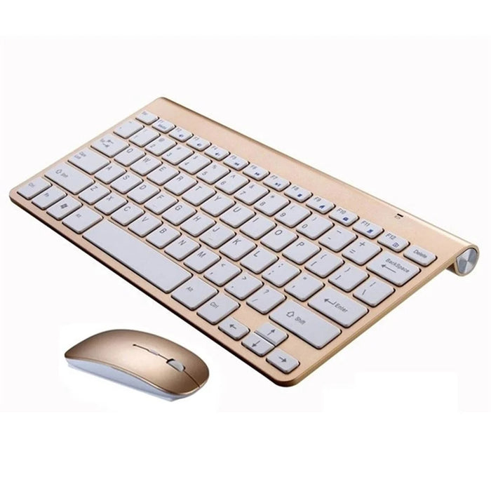 QH-001 2.4G Wireless Mini Keyboard Mouse Set - Gold - 3