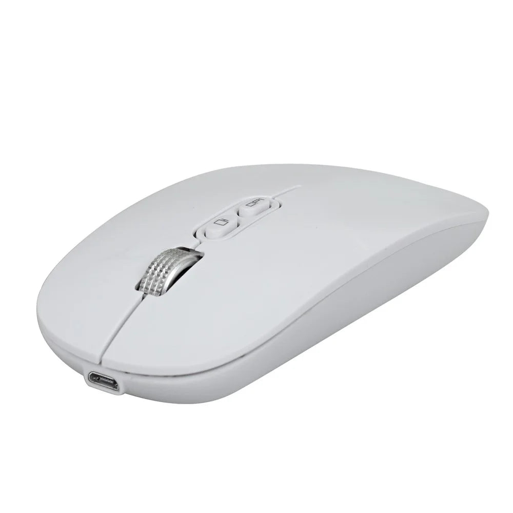 HXSJ M103 USB Wireless Computer Mouse 2.4G Receiver Ultra Slim Adjustable DPI Optical Mouse - White - 2