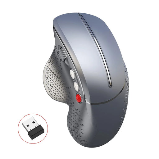 HXSJ T32 2.4G Wireless Ergonomic Vertical Optical Gaming Mouse Adjustable DPI Computer Mice - Grey - 2