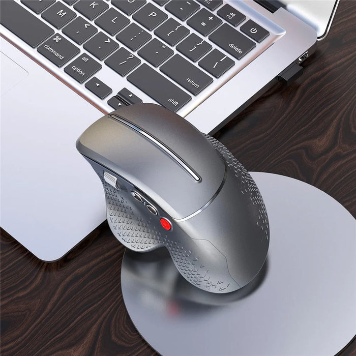HXSJ T32 2.4G Wireless Ergonomic Vertical Optical Gaming Mouse Adjustable DPI Computer Mice - Grey - 6