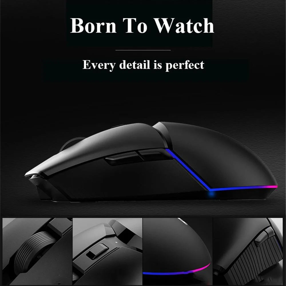 AJAZZ i309Pro Dual Mode 2.4G Wireless Rechargeable Gaming Mouse 8 Keys RGB Light 16000DPI Computer Laptop Mice - 3