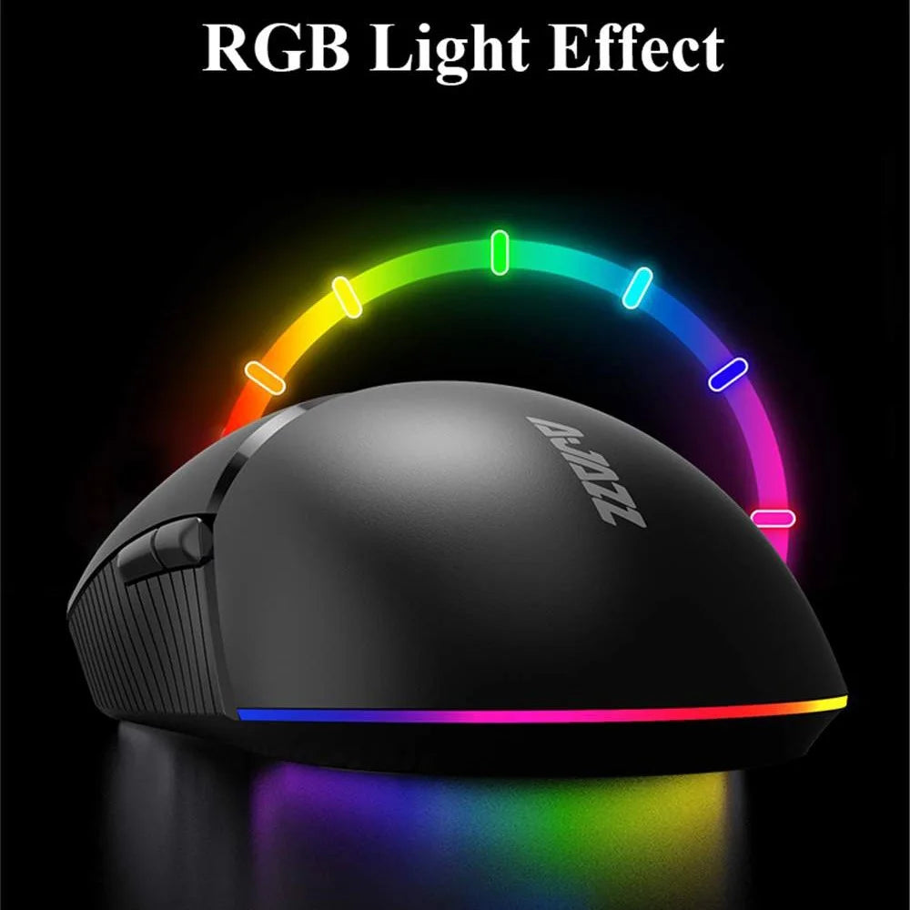 AJAZZ i309Pro Dual Mode 2.4G Wireless Rechargeable Gaming Mouse 8 Keys RGB Light 16000DPI Computer Laptop Mice - 5