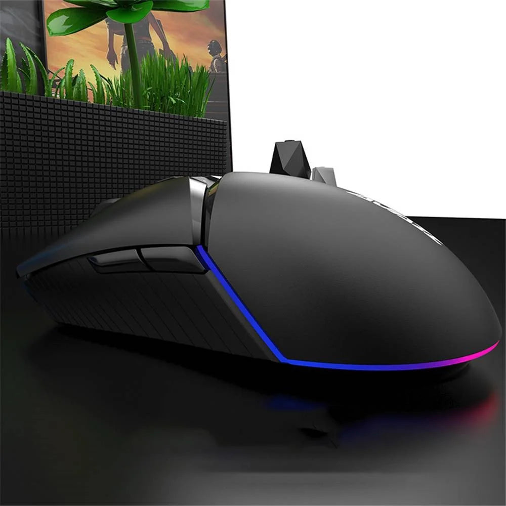 AJAZZ i309Pro Dual Mode 2.4G Wireless Rechargeable Gaming Mouse 8 Keys RGB Light 16000DPI Computer Laptop Mice - 7