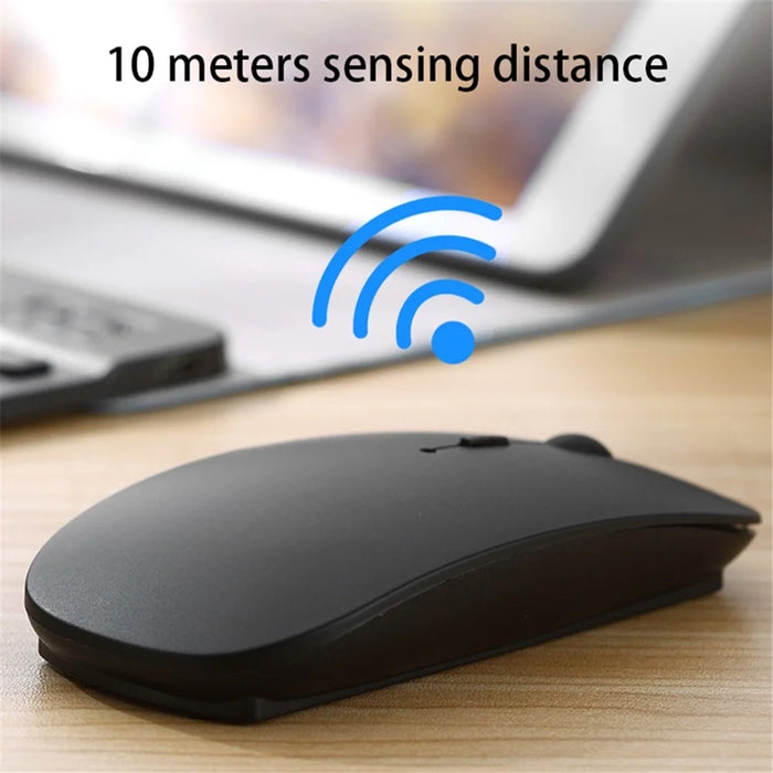 M105 Wireless Mouse Rechargeable Slim 2.4G Portable Mobile Optical Office Mouse for Notebook/PC/Laptop/Computer/Desktop - Black - 5