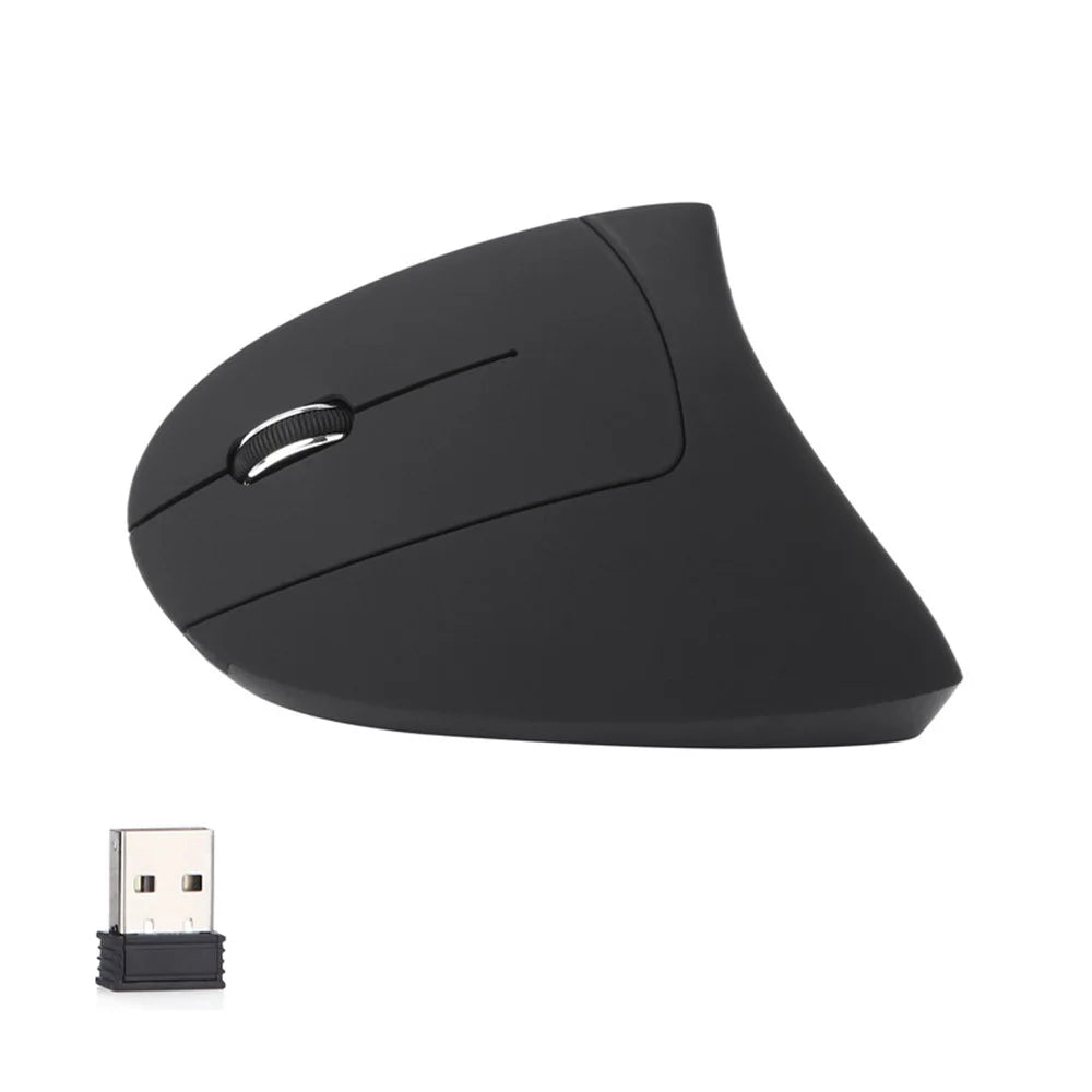 USB Charging Left Hand Vertical Wireless Mouse 800/1200/1600 DPI Gaming Mice for Laptop PC - 1