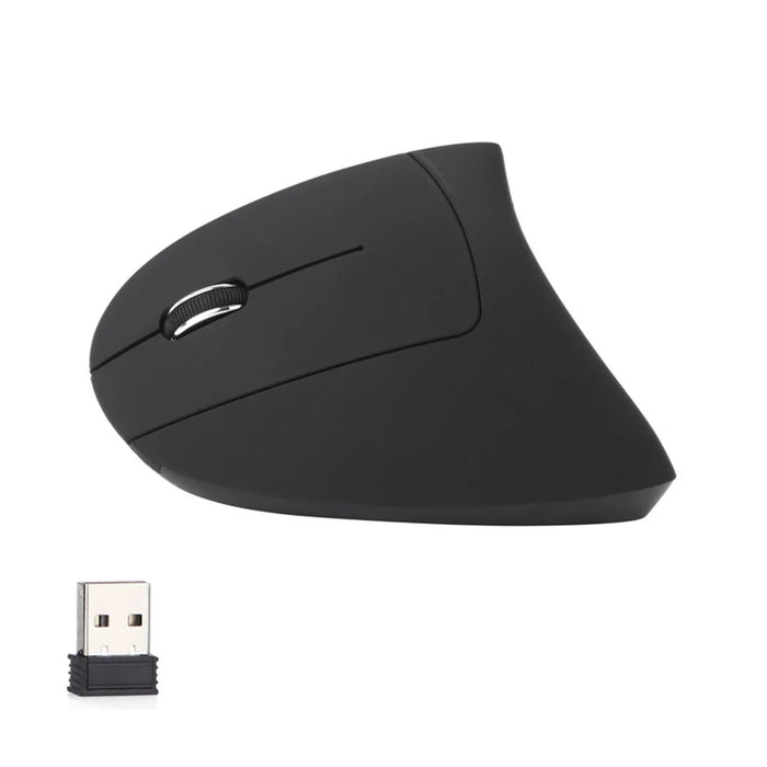 USB Charging Left Hand Vertical Wireless Mouse 800/1200/1600 DPI Gaming Mice for Laptop PC - 1