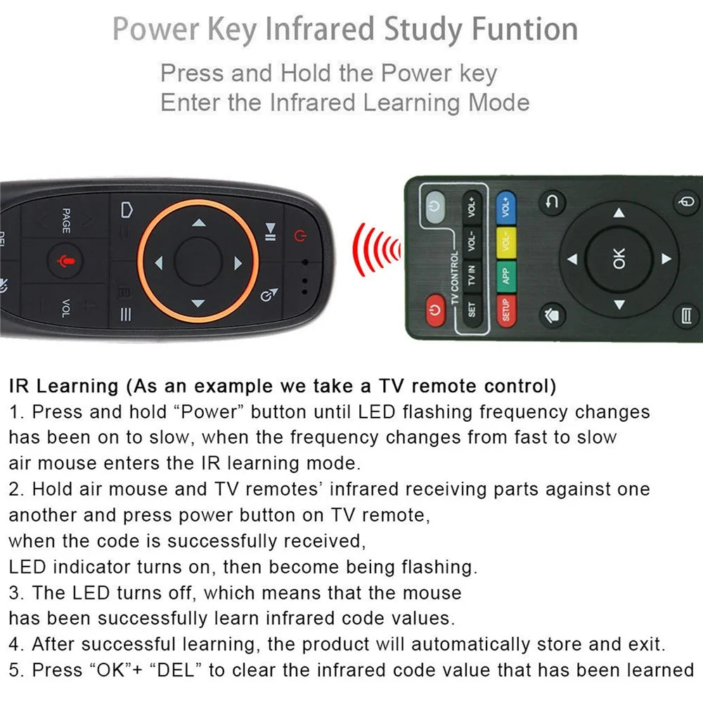 G10 2.4GHz Wireless Mouse Remote Controller Voice Control Device for Laptop PC Android TV Box - 3