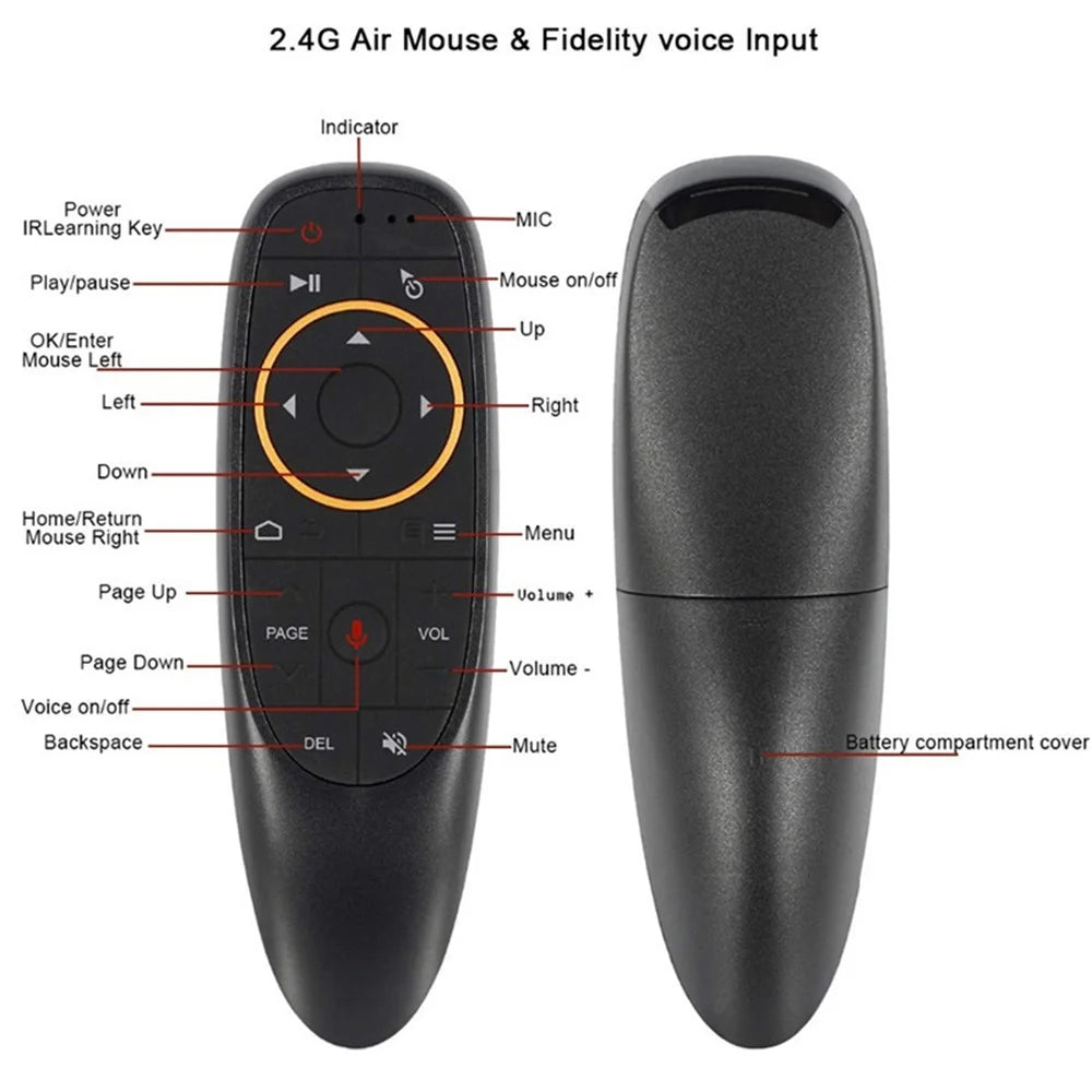 G10 2.4GHz Wireless Mouse Remote Controller Voice Control Device for Laptop PC Android TV Box - 6
