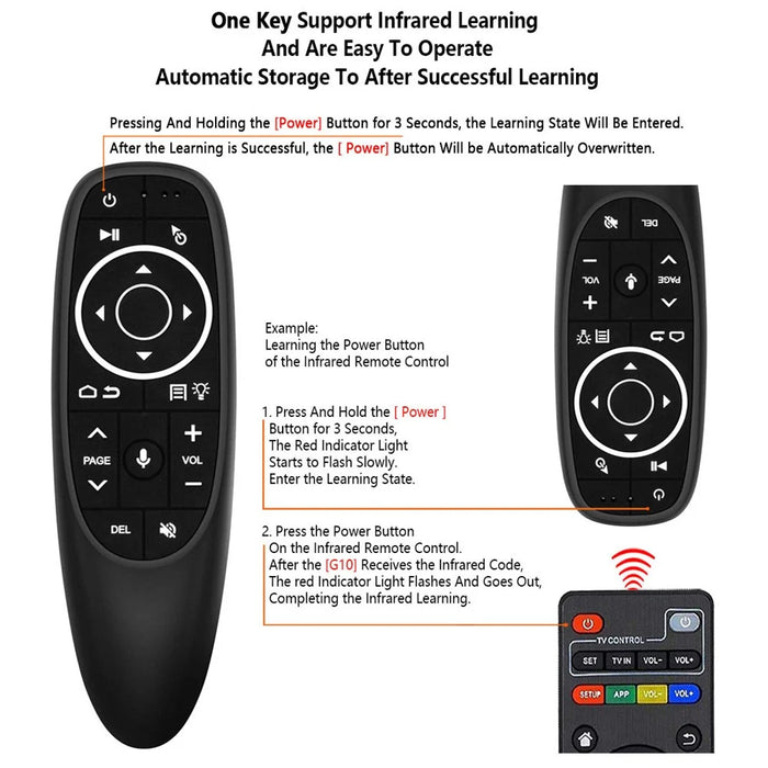 G10S Pro 2.4G Wireless Air Mouse Remote Controller with Backlit and Gyro Sensor for Android TV Box Support Voice Search - 4