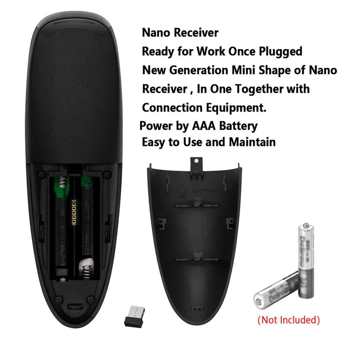 G10S Pro 2.4G Wireless Air Mouse Remote Controller with Backlit and Gyro Sensor for Android TV Box Support Voice Search - 5