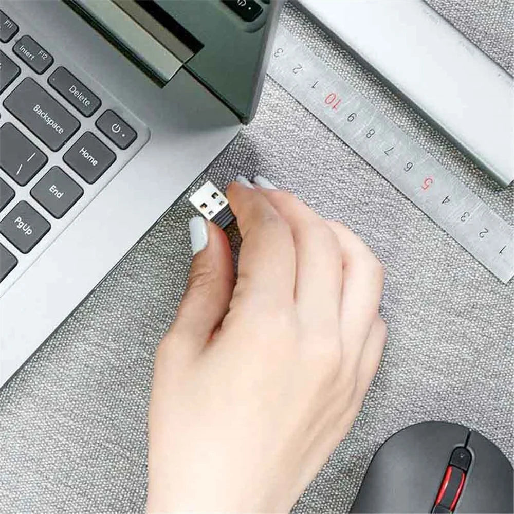 XIAOMI YOUPIN MWMM01 2.4GHz USB Wireless Silent Mouse 800 / 1200 / 1600 DPI Adjustment for Laptop Notebook Office Gaming - Black - 5