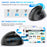 E11 2.4G Wireless Mouse Portable Vertical Ergonomic Mouse with 6 Keys/3 Adjustable DPI (Dry Battery Version) - Black - 5