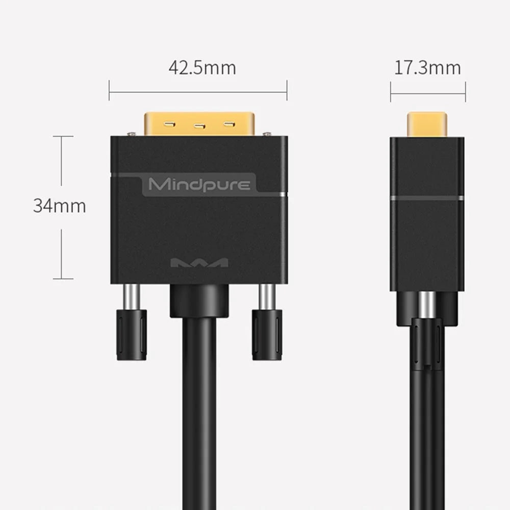 MINDPURE DV003 5m DVI Male to DVI Male Cable 24+1 DVI Digital 1080P HD Connection Cable - 7