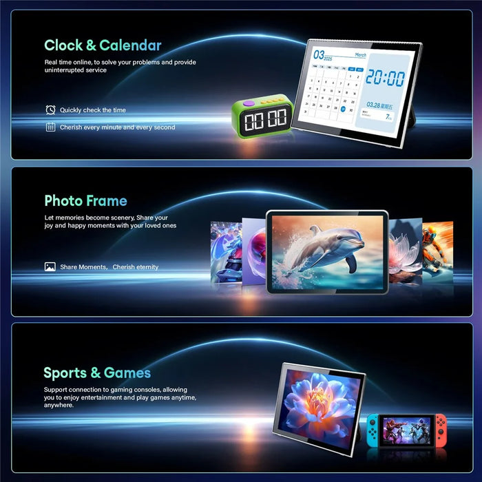 EMODERN Z2TV 15.6 inch Android 15.0 2GB+16GB Smart TV 8K Ultra HD WiFi 6 Bluetooth-compatible Touchscreen Monitor - EU Plug - 5
