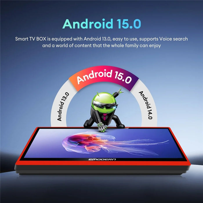 EMODERN Z1TV 14.1 Inch Android 15.0 Portable TV Touchscreen Monitor 8K Video Decoding WiFi 6 Dual Band, 2+16GB - EU Plug - 5