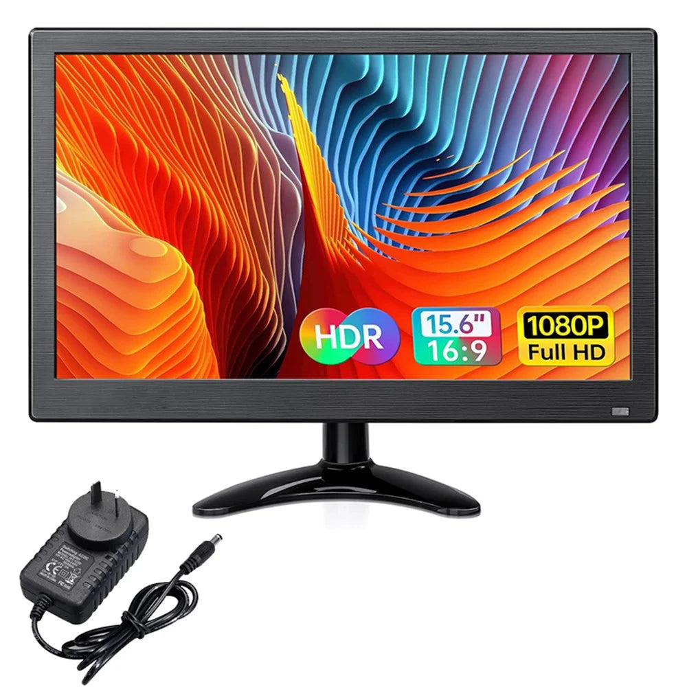 RX-105B 15.6-inch 1920*1080 Security Monitor LED Display with Remote Control - AU Plug - 1