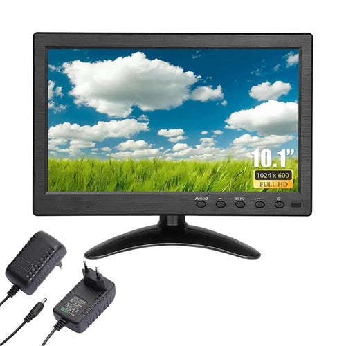 RX-101A 10.1-inch Security Monitor Portable Display with Remote Control - EU Plug - 1