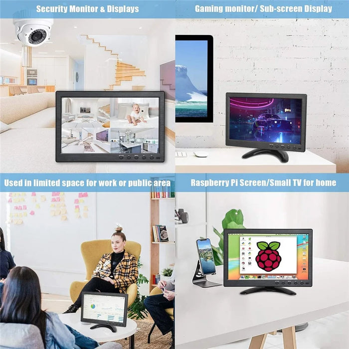 RX-101A 10.1-inch Security Monitor Portable Display with Remote Control - EU Plug - 7