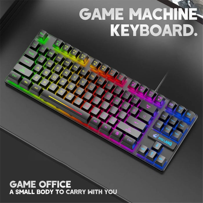 FREE WOLF K16 87-Key Backlight Professional Gaming Keyboard - 2