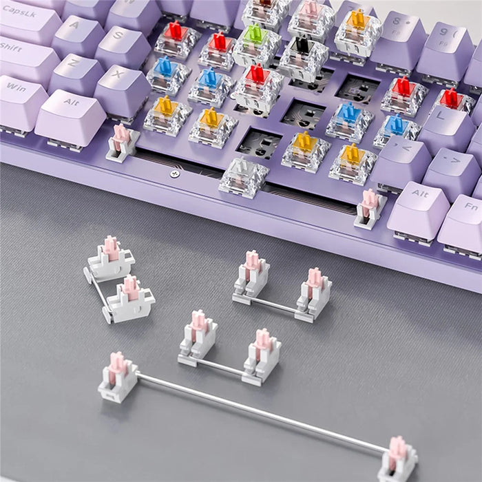 ZIYOULANG K65 78 Keys Hot Swappable Mechanical Keyboard RGB Light USB Wired Keyboard - Blue+Blue Switch - 7