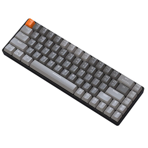 ZIYOULANG K68 Wireless Mechanical Keyboard 2.4G / Bluetooth-compatible Dual Mode 68-Key Keyboard - Business Grey+Blue Switch - 1