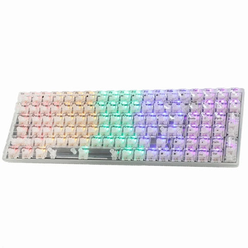 Y-FRUITFUL K10 Mechanical Gaming Keyboard 100 Keys Type-C Wired Clear Keyboard with RGB Light - 1