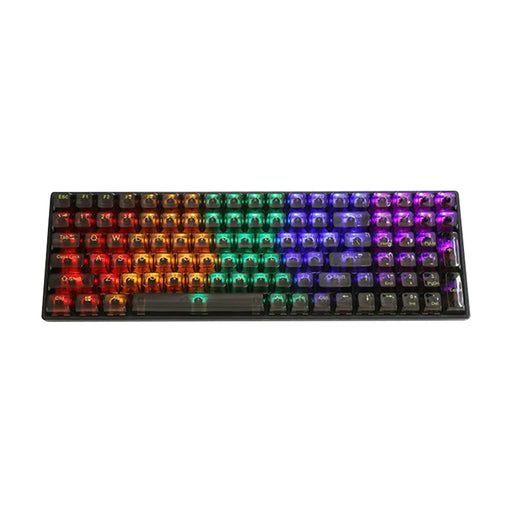 Y-FRUITFUL K10 100 Keys Type-C Wired Mechanical Keyboard with RGB Light, Transparent Black+Blue Switch - 1