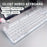 EWEADN GX710 Stylish Home Office Computer Laptop Keyboard USB Wired Mute Backlit Keyboard - White Backlit - 3