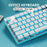 EWEADN GX710 Stylish Home Office Computer Laptop Keyboard USB Wired Mute Backlit Keyboard - White Backlit - 5