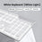 EWEADN GX710 Stylish Home Office Computer Laptop Keyboard USB Wired Mute Backlit Keyboard - White Backlit - 6