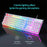 EWEADN GX330 Computer Laptop E-Sport Keyboard USB Wired Backlit Gaming Keyboard - White / Rainbow Light - 3