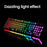 EWEADN GX30 Retro Punk Computer Laptop Keyboard USB Wired Backlit Gaming Keyboard - Black / Rainbow Light - 2