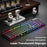 EWEADN GX30 Retro Punk Computer Laptop Keyboard USB Wired Backlit Gaming Keyboard - Black / Rainbow Light - 3