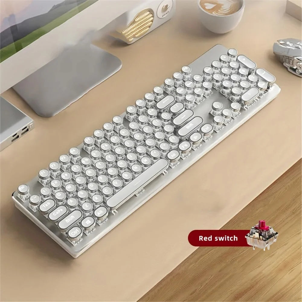 EWEADN TK950 Bluetooth-compatible / Wired / 2.4G Wireless Rechargeable Keyboard Computer Mechanical Keyboard - Red Switch - 1