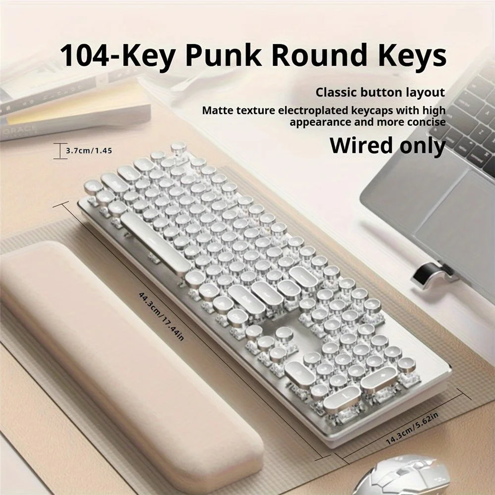 EWEADN TK950 Bluetooth-compatible / Wired / 2.4G Wireless Rechargeable Keyboard Computer Mechanical Keyboard - Red Switch - 5