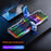 INPHIC K2 104-Key Wired Gaming Keyboard Metal Panel Mechanical Keyboard with 7 Color Backlit - 6