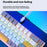 Y-FRUITFUL K68 Color Splicing Wired Keyboard 68-Key RGB Backlit Computer Office Gaming Keyboard - Orange+Grey+Black - 5