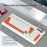 Y-FRUITFUL K93 Color Splicing Wired Keyboard 93-Key RGB Light Office Gaming Computer Keyboard - Orange+White - 3