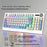 Y-FRUITFUL K93 Color Splicing Wired Keyboard 93-Key RGB Light Office Gaming Computer Keyboard - Orange+White - 7
