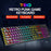 T-WOLF T80 Gaming Keyboard Retro Punk Round Keycap Wired Mechanical Keyboard with Colorful Backlight, Black - 2