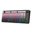 HXSJ L400 81 Keys Membrane Keyboard 2.4G + Bluetooth-compatible Tri-Mode Wireless Keyboard with RGB Backlit - Black / Pink Gradient - 1