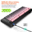 HXSJ L400 81 Keys Membrane Keyboard 2.4G + Bluetooth-compatible Tri-Mode Wireless Keyboard with RGB Backlit - Black / Pink Gradient - 6