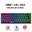HXSJ L500 61 Keys Gaming Keyboard 2.4G / Bluetooth-compatible / Wired Triple Mode Membrane Keyboard with RGB Backlit - Black - 2