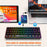 HXSJ L500 61 Keys Gaming Keyboard 2.4G / Bluetooth-compatible / Wired Triple Mode Membrane Keyboard with RGB Backlit - Black - 4