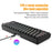 HXSJ L500 61 Keys Gaming Keyboard 2.4G / Bluetooth-compatible / Wired Triple Mode Membrane Keyboard with RGB Backlit - Black - 5