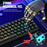 HXSJ V200 68 Keys USB Wired Membrane Keyboard with RGB Backlit Gaming Keyboard - Black - 5